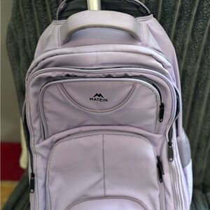 Matein Lavender Women's rolling backpack